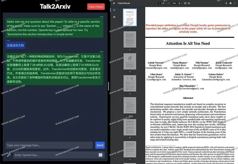 AI帮你快速阅读全球学术论文——Talk2Arxiv-使用 ChatGPT 与任何 ArXiv 论文交谈插图
